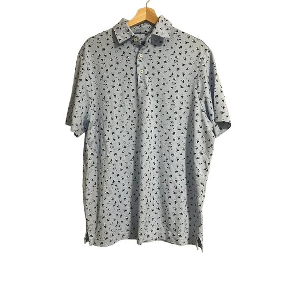 Cremieux Cotton Floral print Polo Medium - Picture 1 of 4